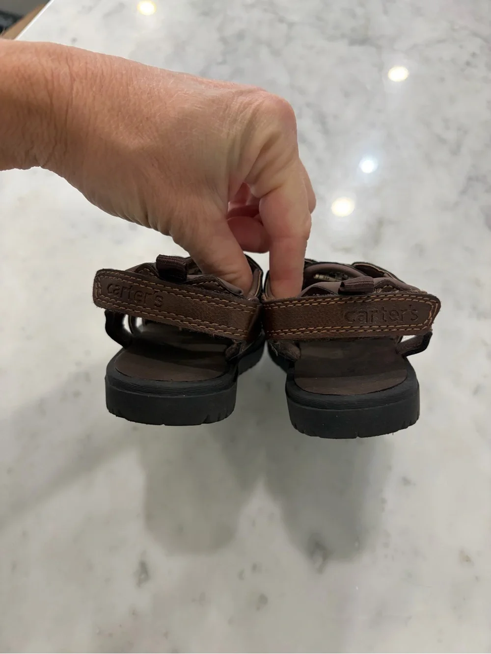 Carter's Brown Boys Closed-Toe Fisherman Sandals